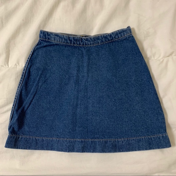 American Apparel Denim Button-up Skirt - Picture 2 of 4